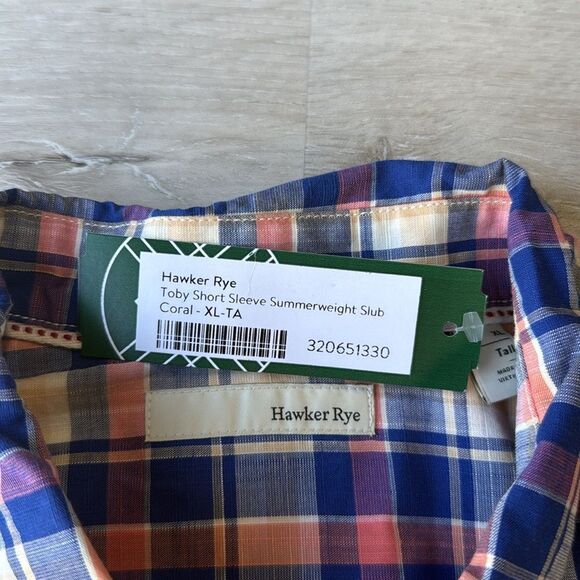 HAWKER RYE
Toby Short Sleeve Summerweight Slub Coral XL TA Stitch Fix Nwt - Picture 7 of 8